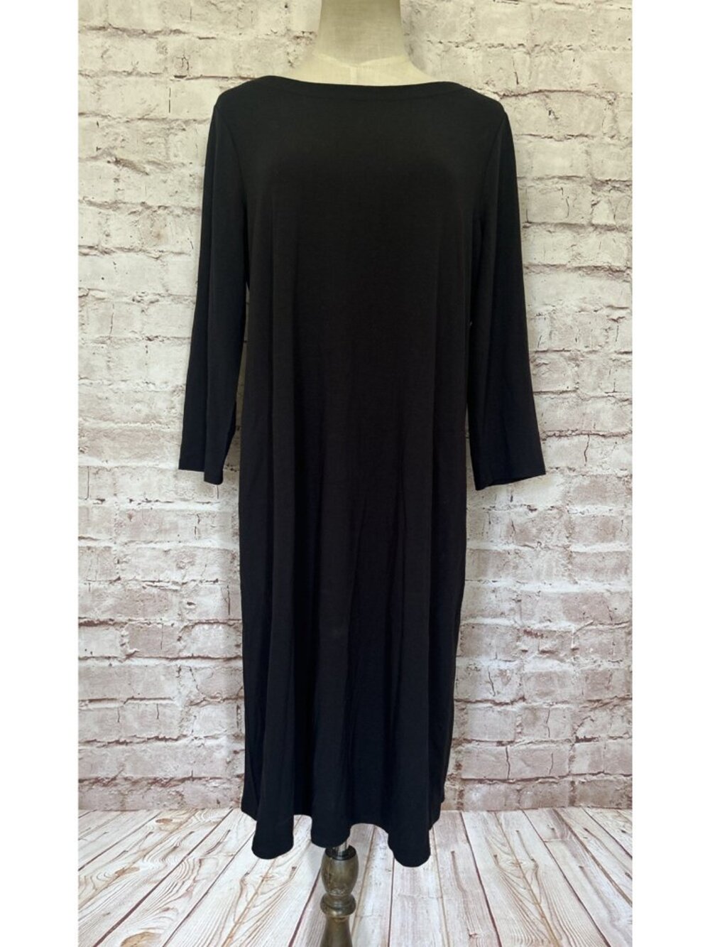 J. Jill Dress Womens Black Wearever Collection Shift Pullover Knit Size S NEW